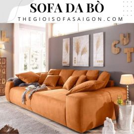Sofa Phòng Khách Cao Cấp Bọc Da Bò Hiện Đại SD-PK 25