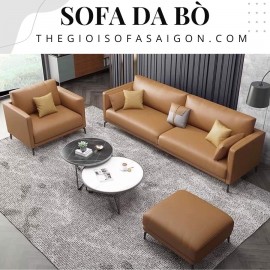 Ghế Sofa Phòng  Khách Bọc Da Bò Cao Cấp GS-PK01