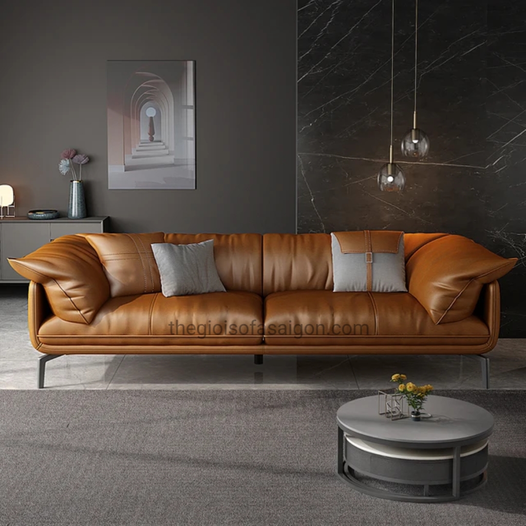 Sofa da bò cao cấp sản xuât Xưởng sofa HSG