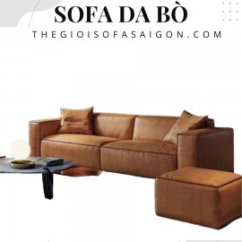 Sofa Da Bò Hiện Đại Cho Phòng Khách Lớn SD-PK18