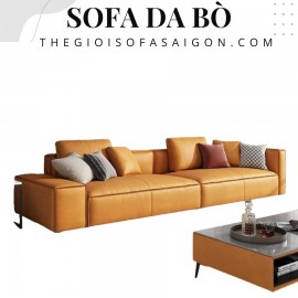 Sofa Da Bọc Da Bò Cao Cấp Nhập Khẩu SD-PK13