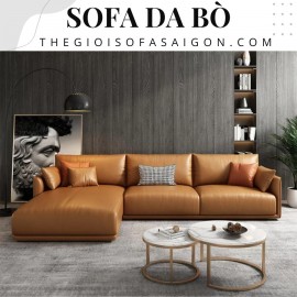 Sofa Da Bọc Da Bò Phòng Khách  Cao Cấp SD-PK 07