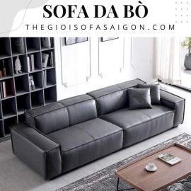 Sofa Da Bọc Da Bò Thật Cao Cấp Hiện Đại SD-PK12