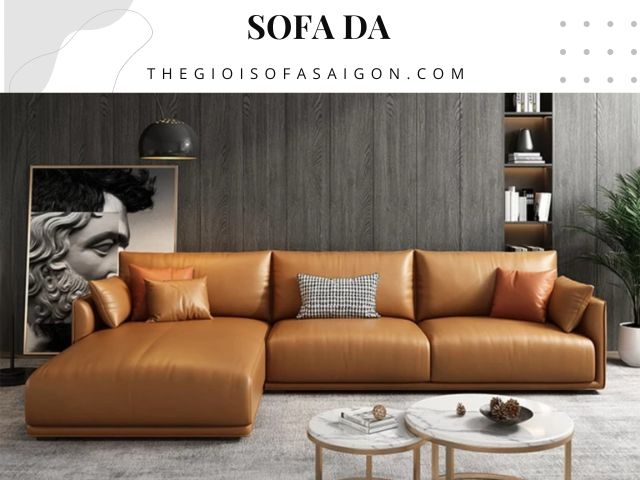 Sofa Đẹp Cho Phòng Khách Bọc Da Bò SĐ-PK17