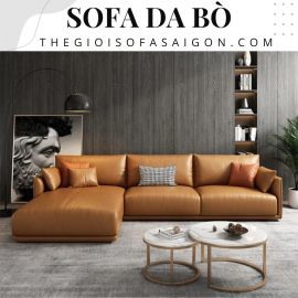 Sofa Phòng Khách Bọc Da Bò Giá Rẻ PK-D20