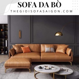 Sofa Phòng Khách Bọc Da Bò Giá Rẻ Hiện Đại PK-D22