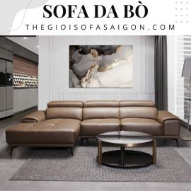 Sofa Phòng Khách Da Bò Thật Rẻ Nhất TP HCM PK-D23