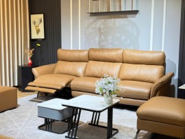 Bộ Ghế Sofa da bò thật mtx chỉnh điện cao cấp